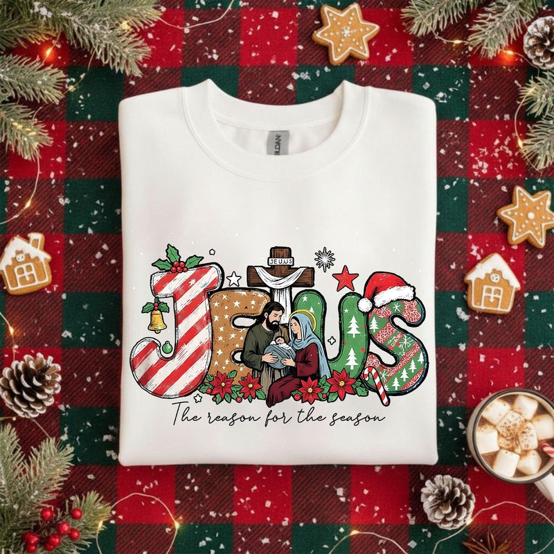 Christlicher Weihnachtspullover „Jesus – The reason for the season“