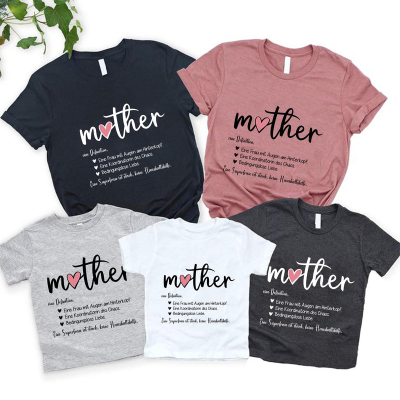 Mama-Spruch-Shirt „mother – eine Definition“