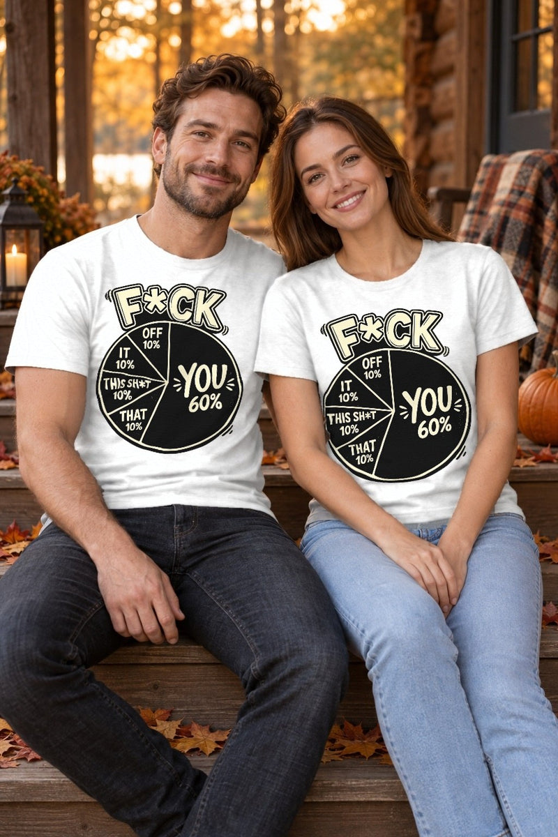 Freches T-Shirt „F*ck“ Tortendiagramm