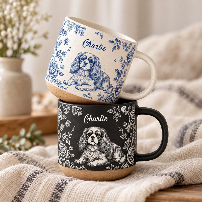 Hunde-Tasse personalisiert mit Porträt nach Foto und Namen …