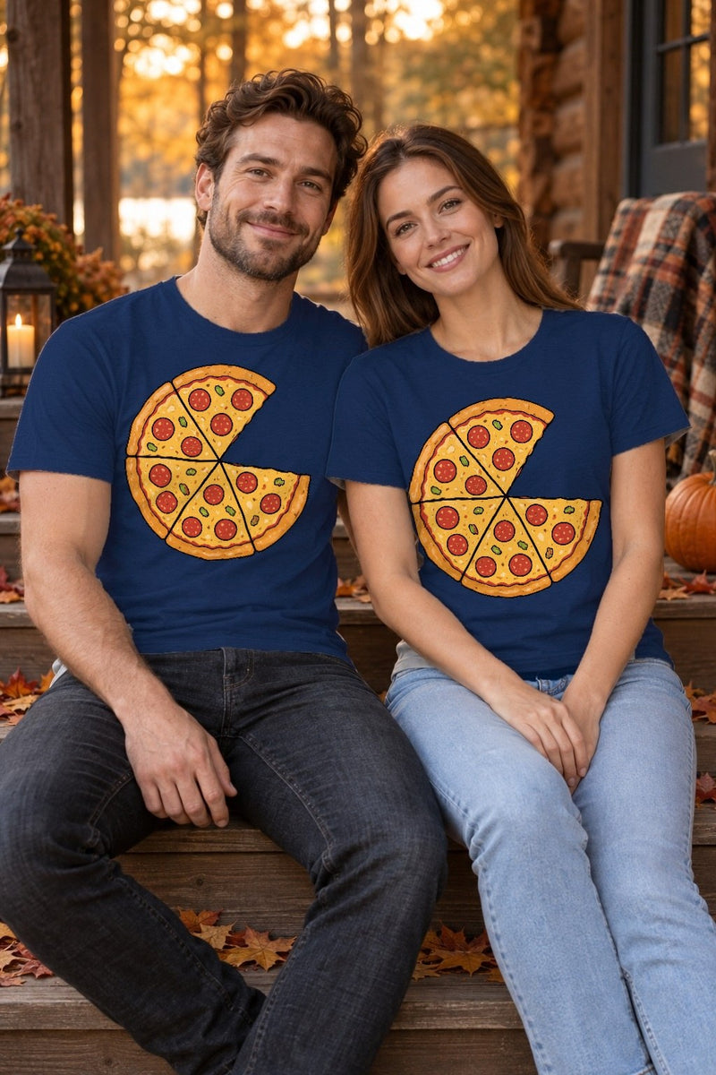 Partnerlook Papa und Kind T-Shirt Pizza