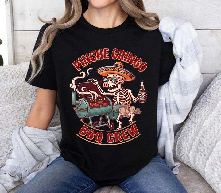 Grill T-Shirt „Pinche Gringo BBQ Crew“