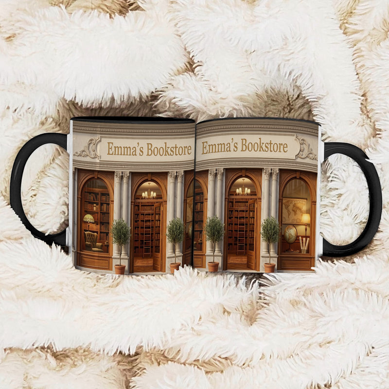 Bücher Tasse personalisiert mit Namen