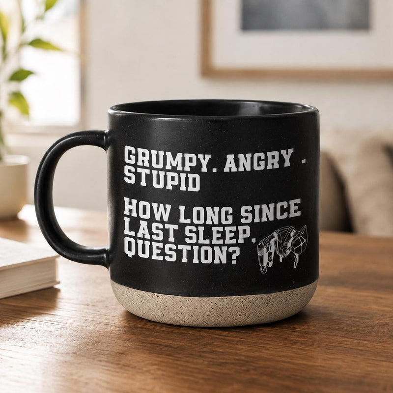 Sci-Fi-Tasse für Project-Hail-Mary-Fans „Grumpy. Angry. Stupid.“