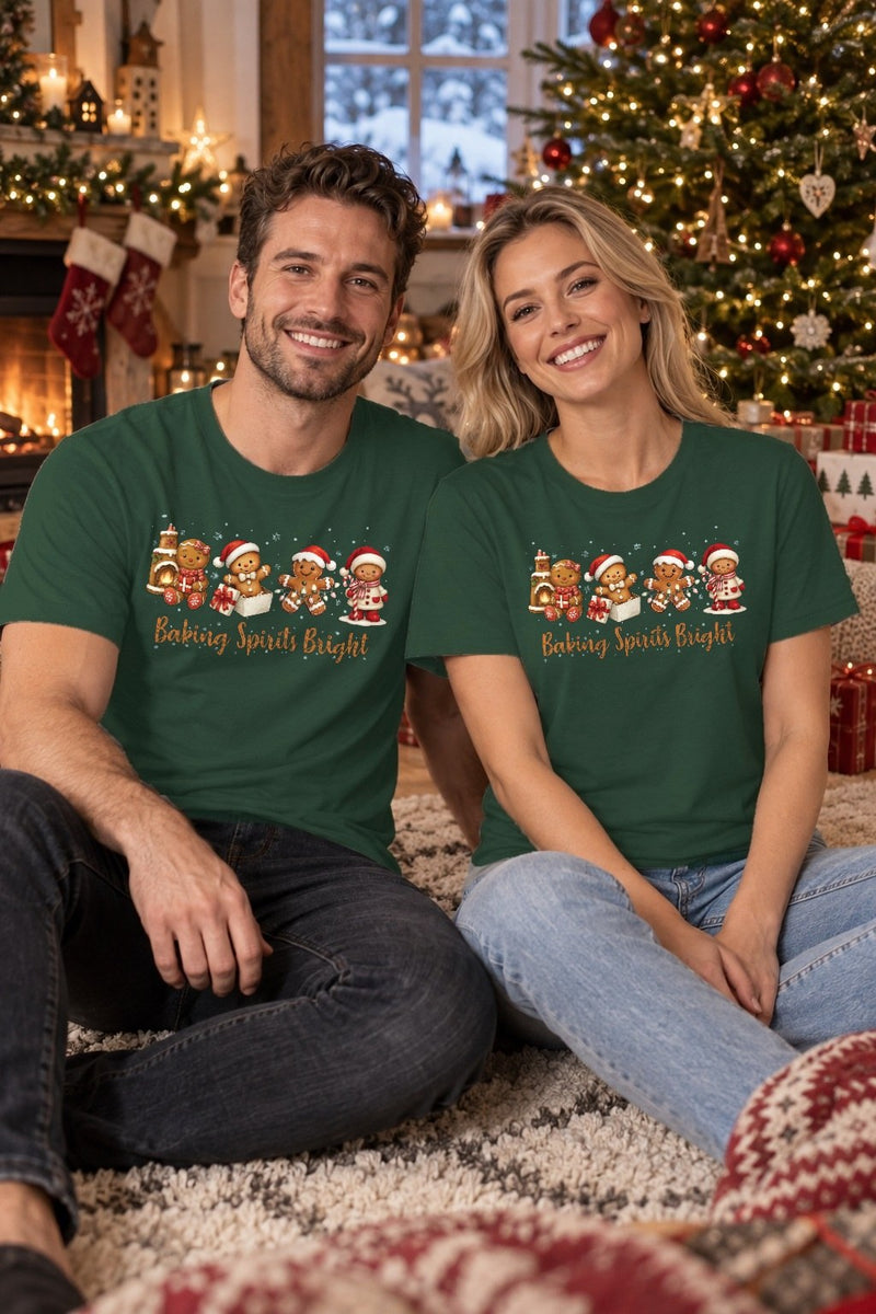 Lebkuchen Weihnachtspullover „Baking Spirits Bright“