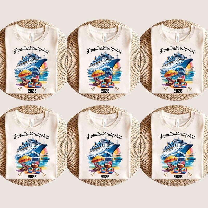 Familienkreuzfahrt T-Shirt mit Wunschjahr