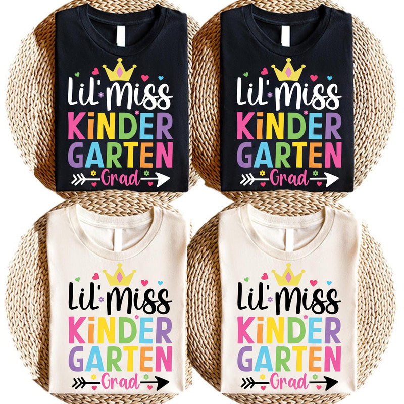 Kita-Abschluss Shirt Mädchen „Lil’ Miss Kindergarten Grad“