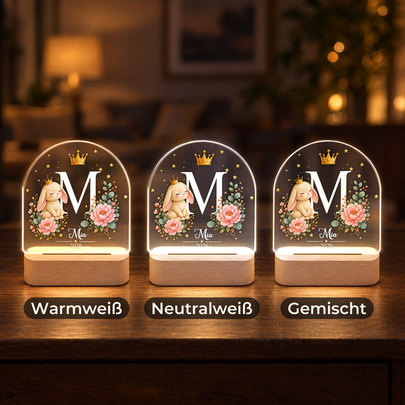 Nachtlicht mit Buchstabe und Namen