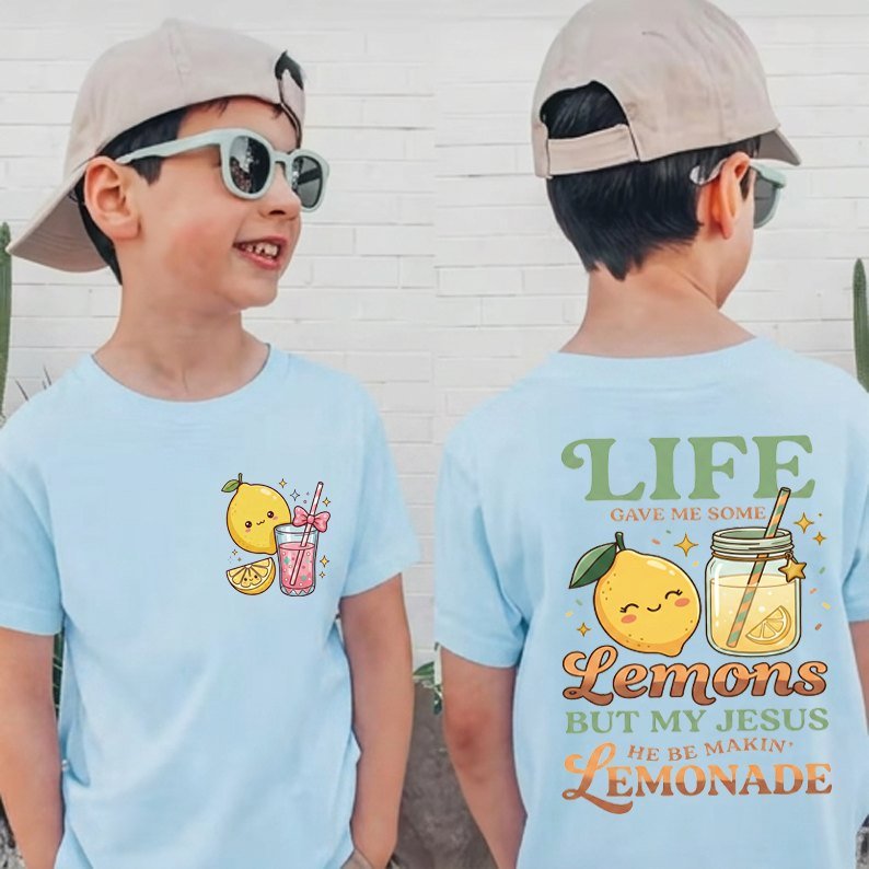 Christliches Kinder T-Shirt „Life gave me some Lemons – but my Jesus he be …“