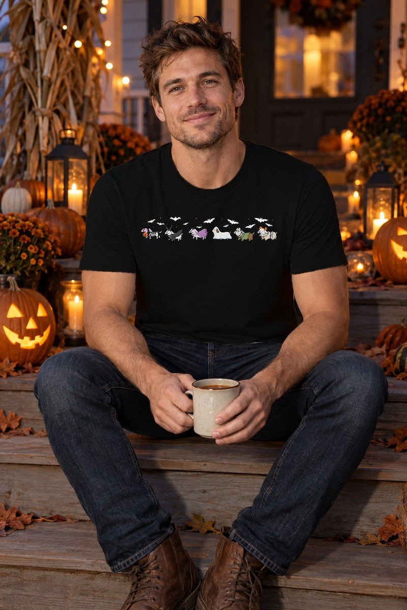 Halloween Pullover Hunde im Kostüm