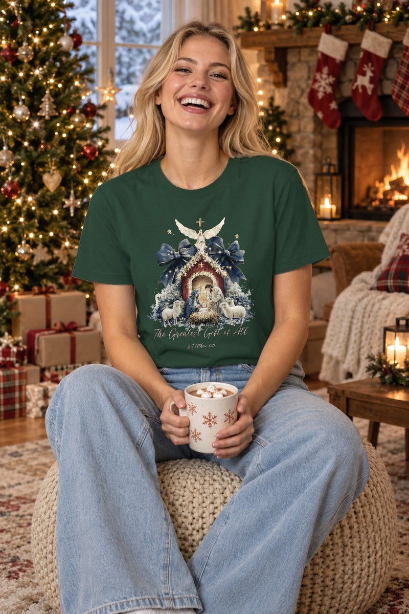 Christlicher Weihnachtspullover „The Greatest Gift of All“
