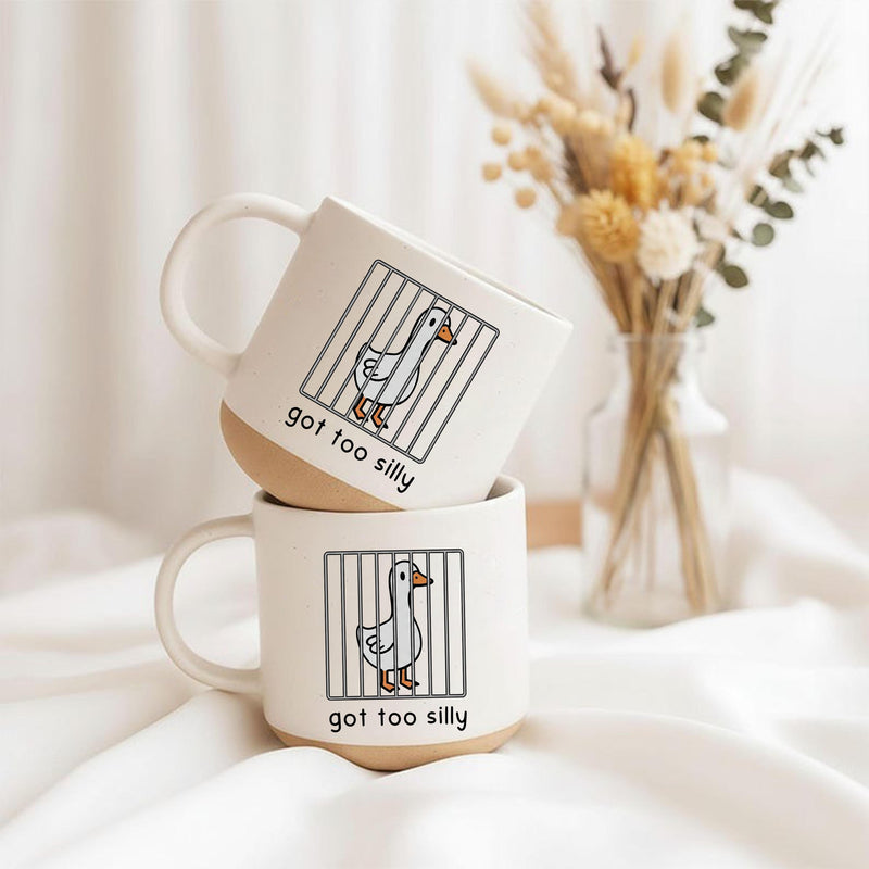 Lustige Gänse-Tasse „Got Too Silly“