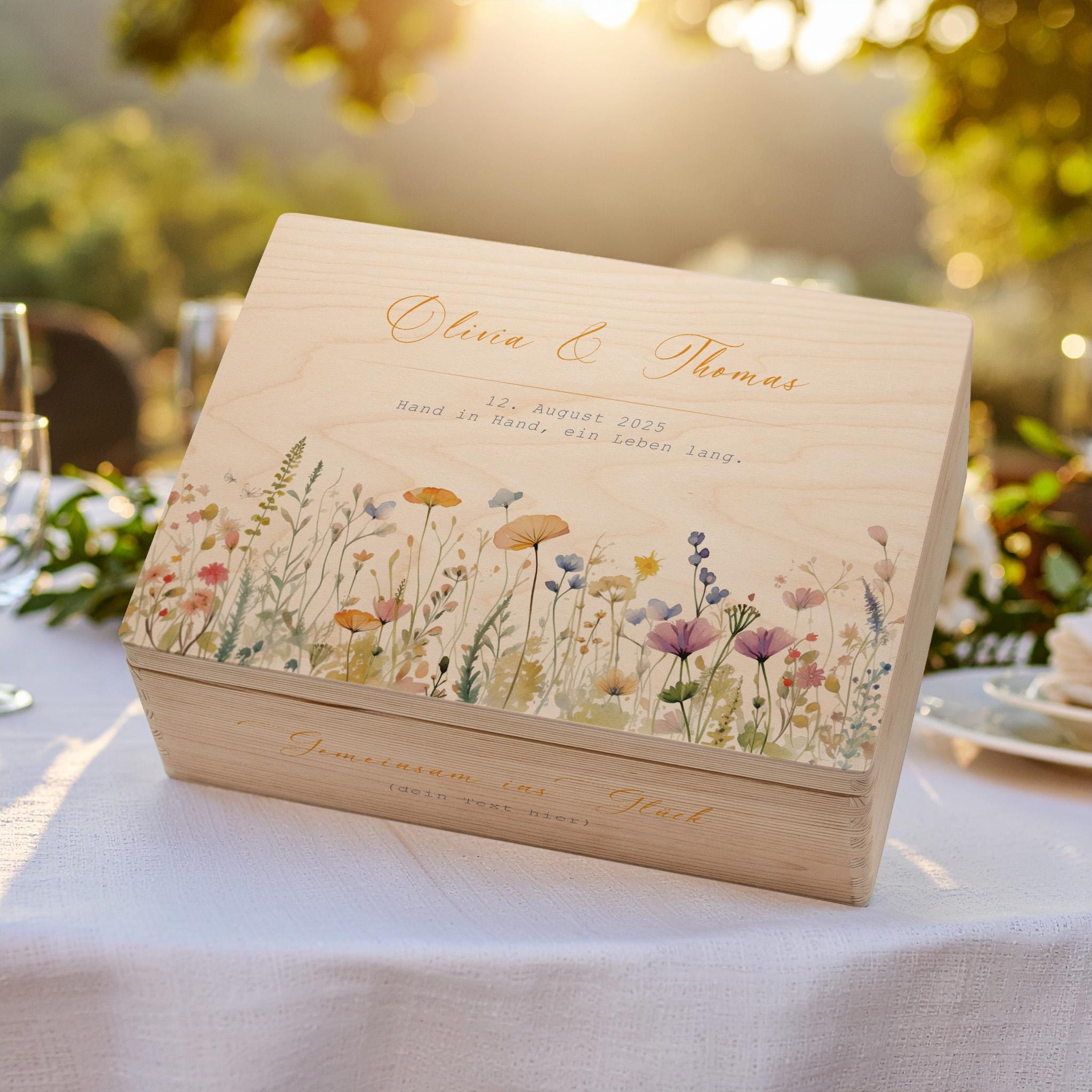 Erinnerungskiste Hochzeit (Holz)