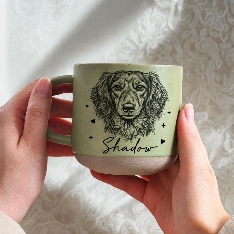 Personalisierte Hunde-Tasse mit Porträt nach Foto und Namen