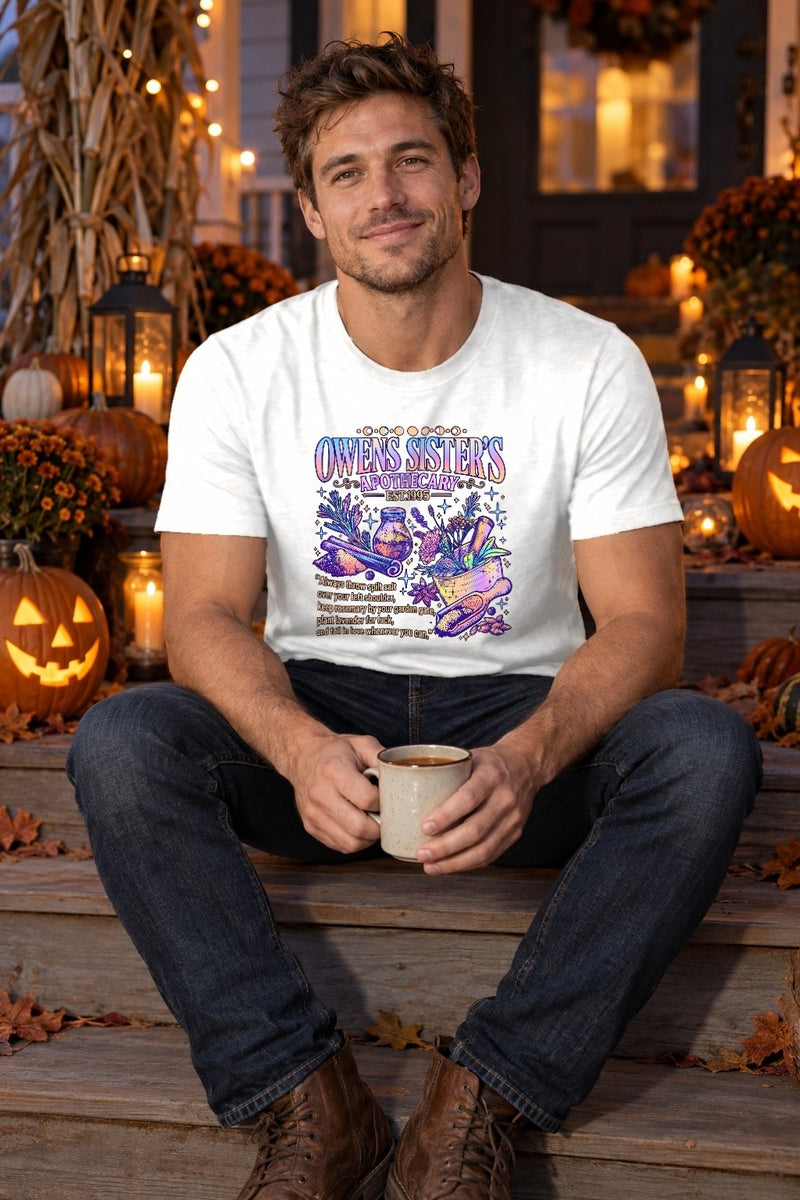 Hexen-Shirt „Owens Sisters Apothecary“ mit Kräutern und Zaubertrank