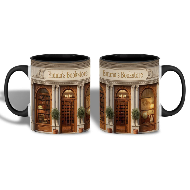 Bücher Tasse personalisiert mit Namen