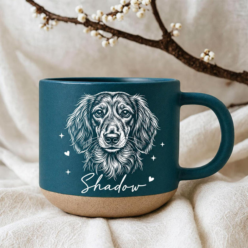 Personalisierte Hunde-Tasse mit Porträt nach Foto und Namen