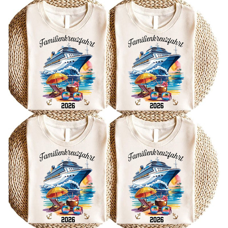 Familienkreuzfahrt T-Shirt mit Wunschjahr
