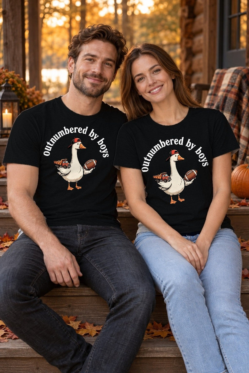 Mama Shirt „Outnumbered by boys“