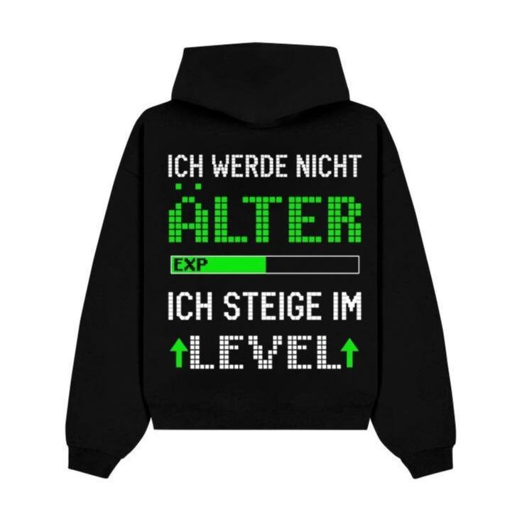 Gamer Hoodie „Ich werde nicht älter – ich steige im Level“