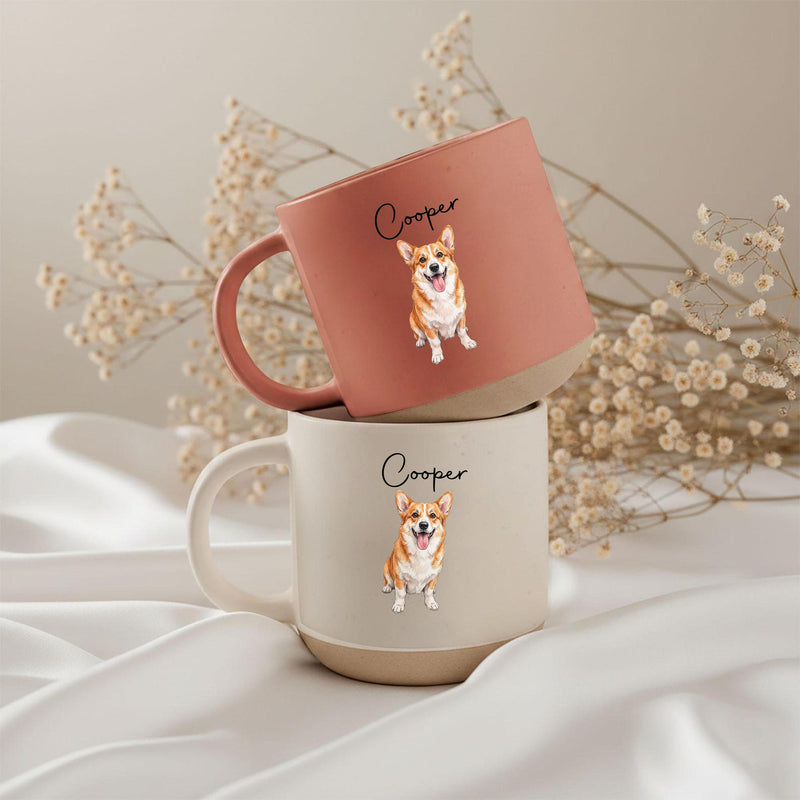 Personalisierte Haustier-Tasse mit Porträt und Namen