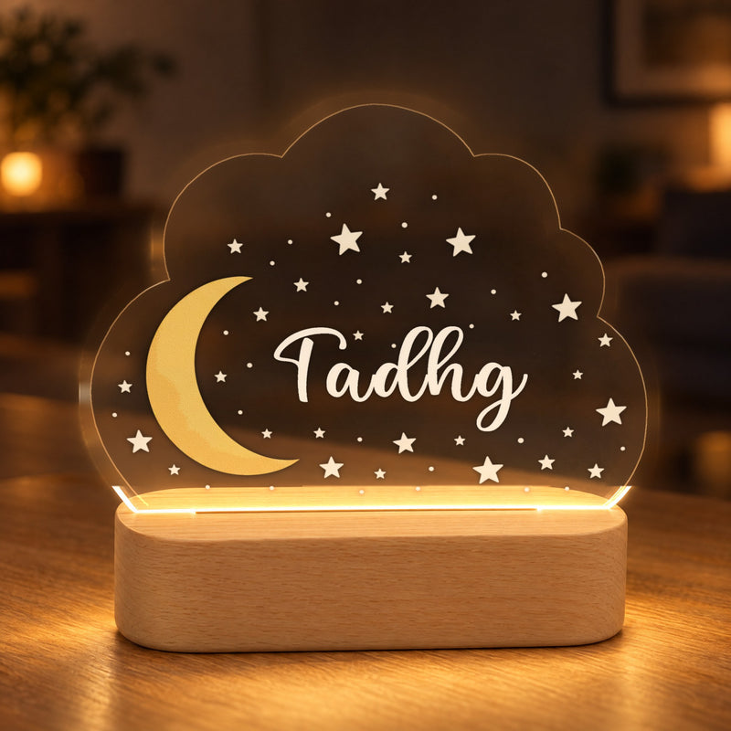 Personalisiertes Nachtlicht Wolke mit Namen