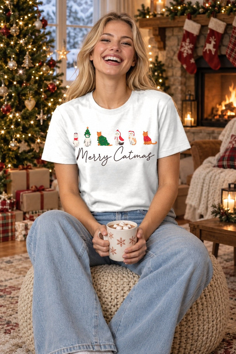 Weihnachtspullover Katze „Merry Catmas“