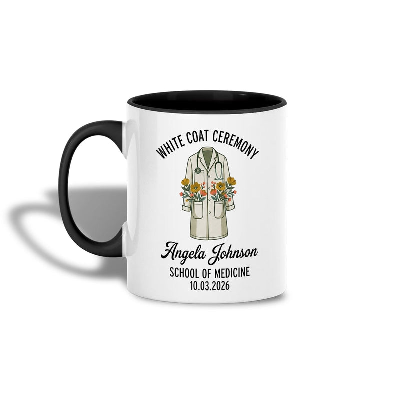 Personalisierte Tasse „White Coat Ceremony“ mit Namen