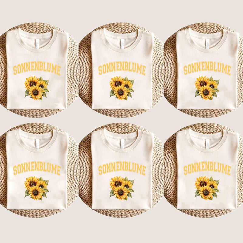 Blumen-Shirt „Sonnenblume“ im College-Stil