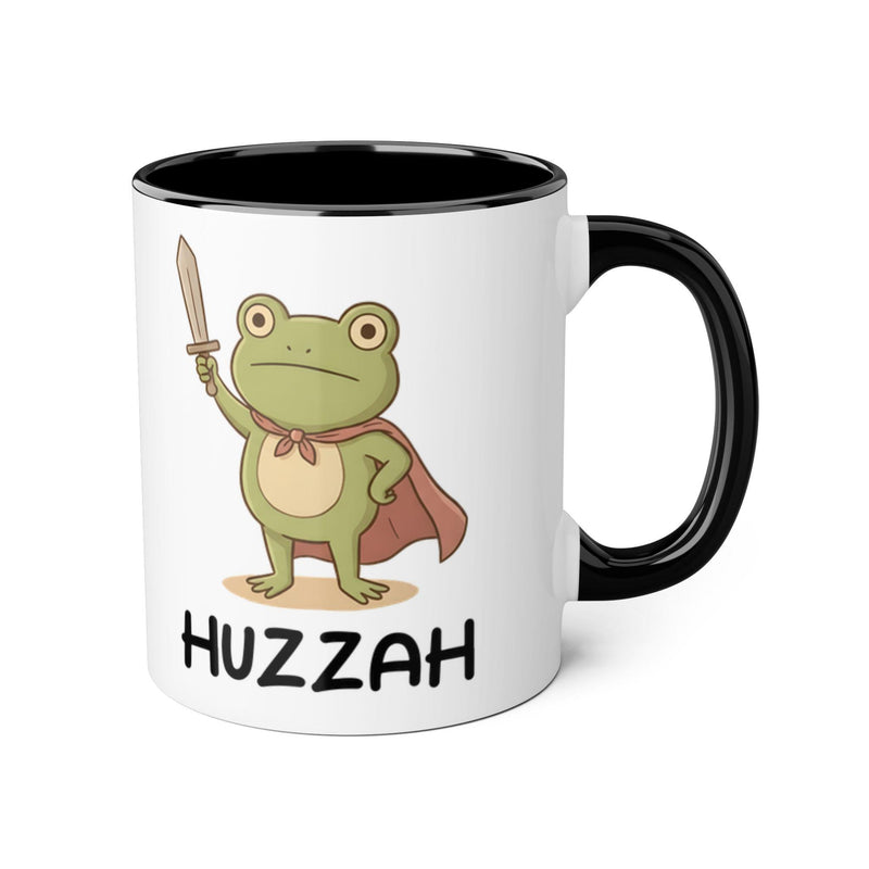 Frosch Tasse „Huzzah“ mit Ritter-Frosch und Schwert