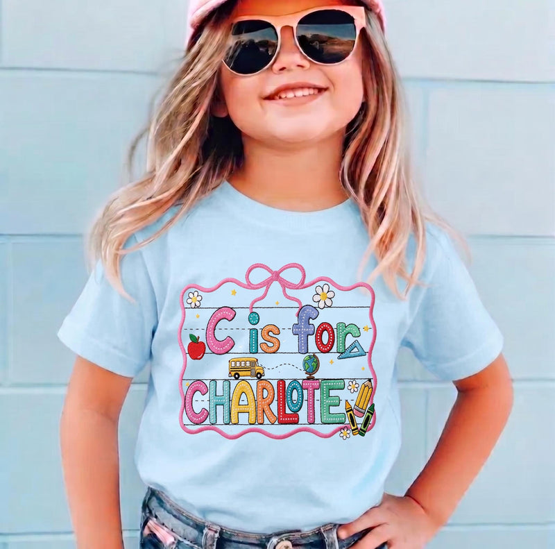 Einschulungs-Shirt personalisiert mit Namen