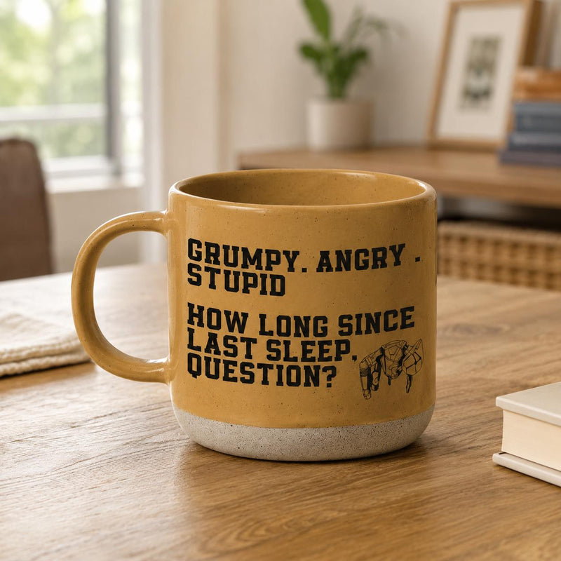 Sci-Fi-Tasse für Project-Hail-Mary-Fans „Grumpy. Angry. Stupid.“
