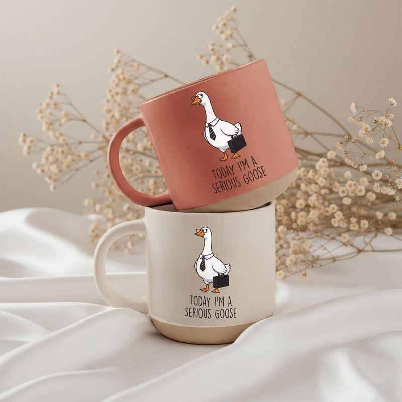 Lustige Gänse-Tasse „Today I'm a serious goose“