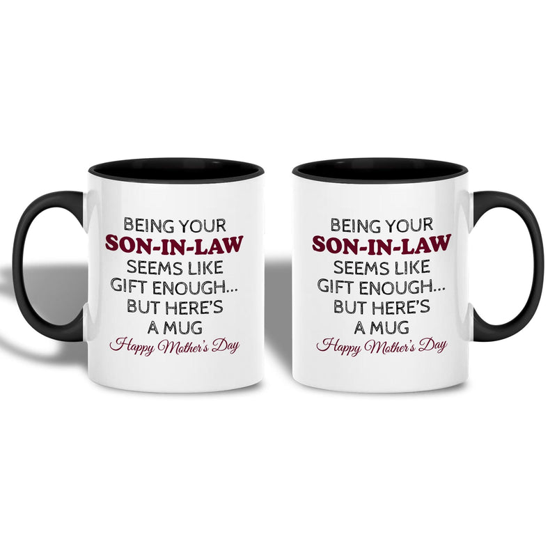 Personalisierbare Schwiegersohn-Tasse „Being Your Son-in-Law Seems Like Gift …“