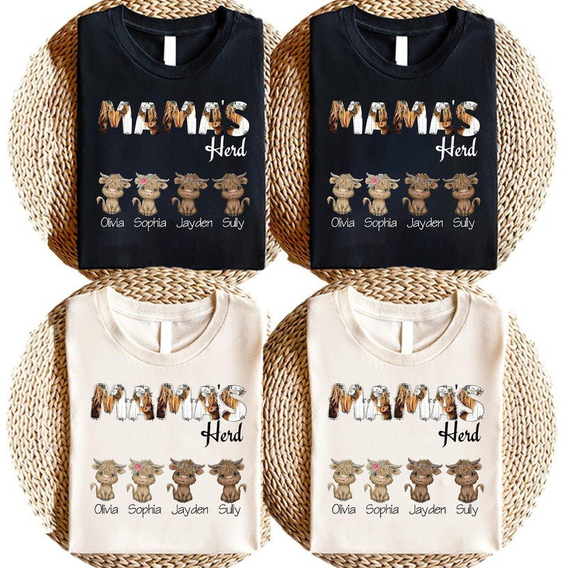 Mama T-Shirt „Mama's Herd“ mit Namen