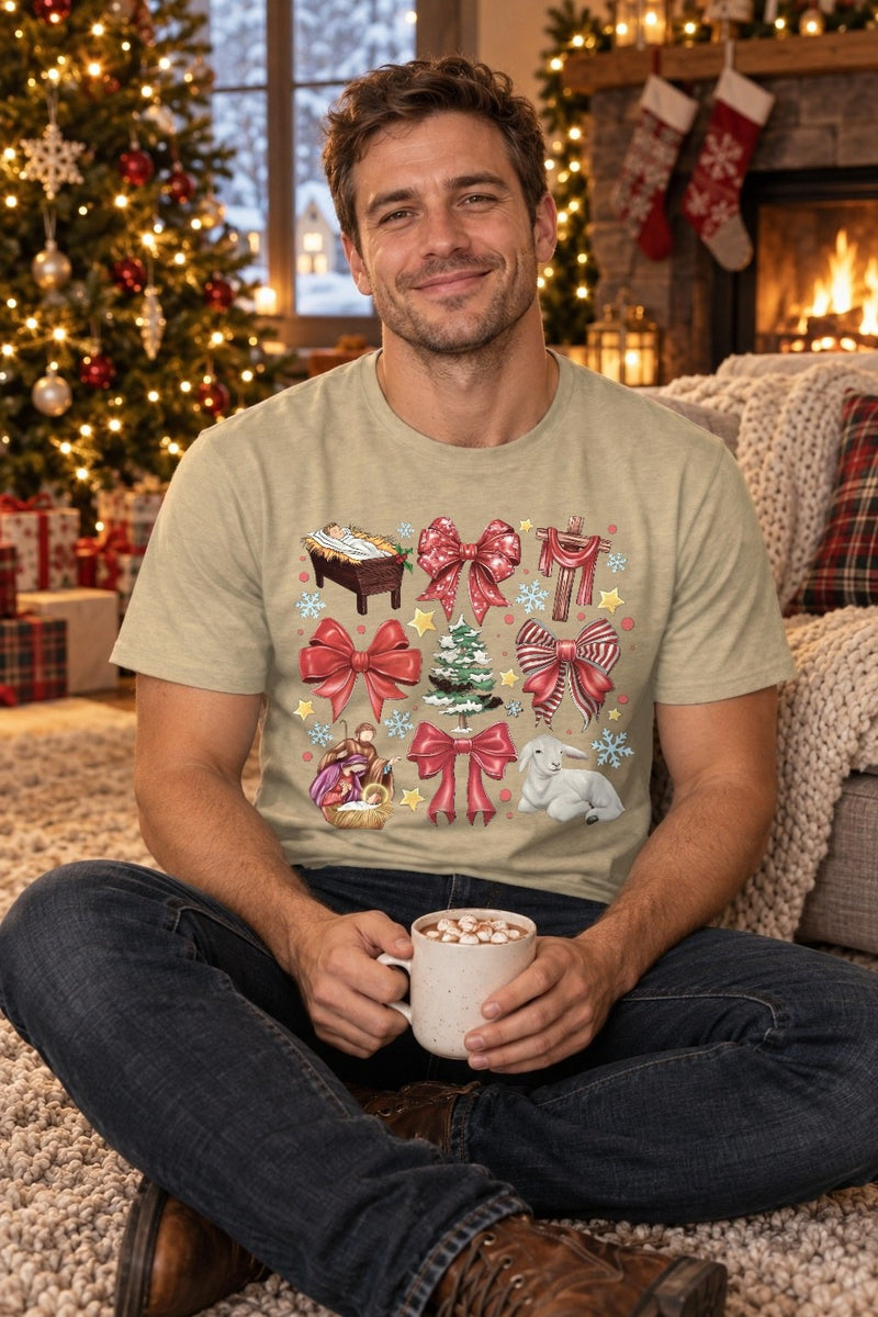 Christlicher Weihnachtspullover im Coquette-Stil