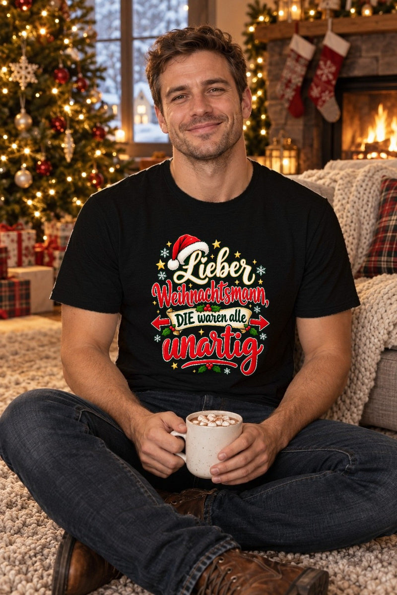Weihnachtspullover „Lieber Weihnachtsmann, die waren alle unartig“