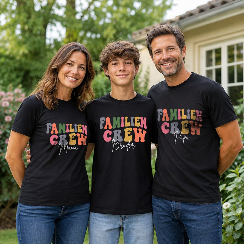 Familien Crew T-Shirt personalisiert