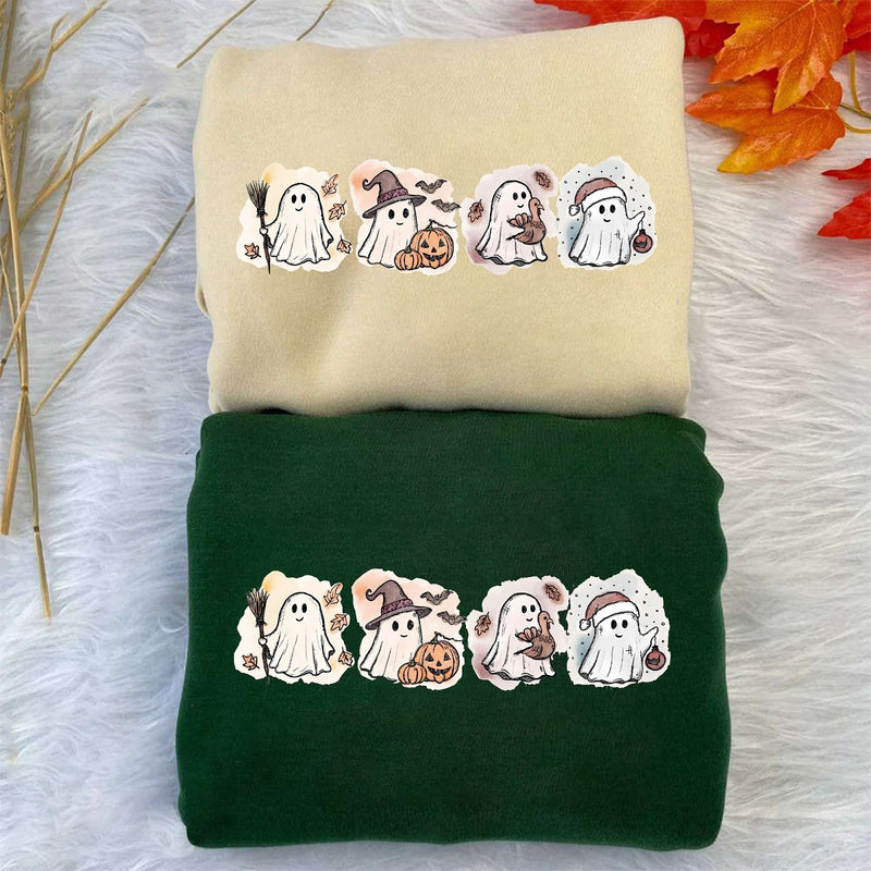 Herbst und Weihnachten Pullover Geister