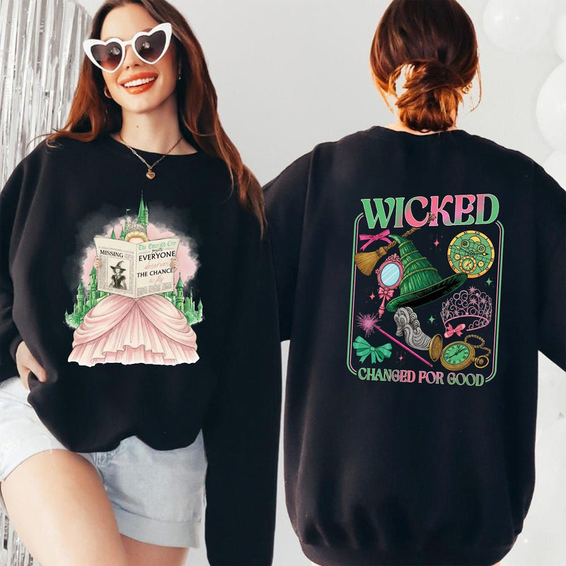 Musical Shirt „Wicked – Changed for Good“ mit Rückendruck – Glinda Kleid mit …