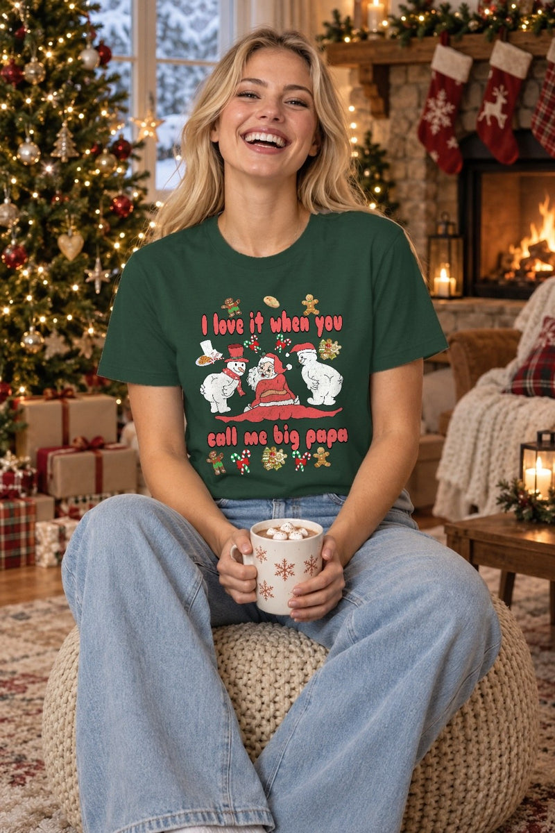 Lustiger Weihnachtspullover „I love it when you call me Big Papa“
