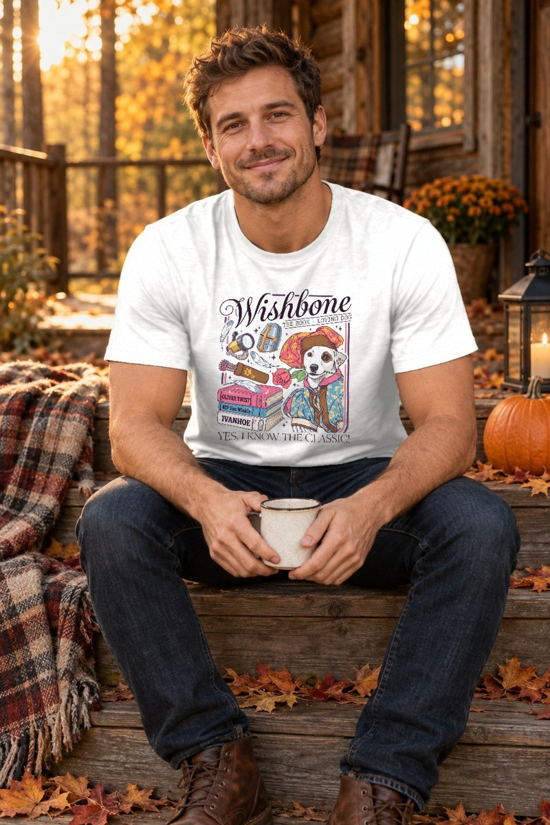 Bücher-Hund-Shirt „Yes, I know the classic!“