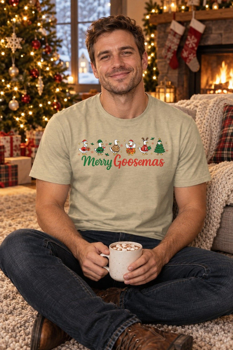 Gänse Weihnachtspullover „Merry Goosemas“