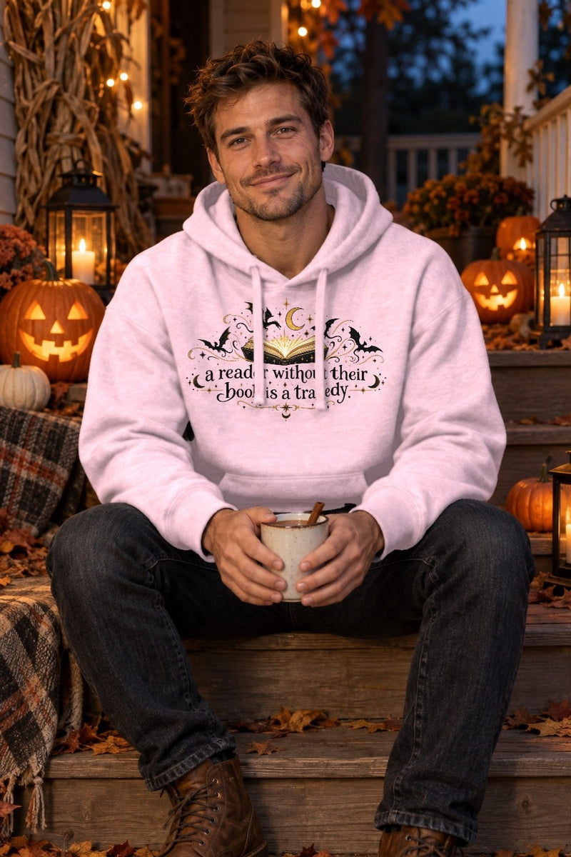 Buch-Shirt „A Reader Without Their Book Is a Tragedy“