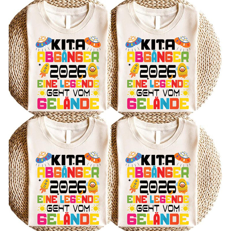 Kita-Abgänger-Shirt 2026 „Eine Legende geht vom Gelände“ mit Aliens, UFOs und …
