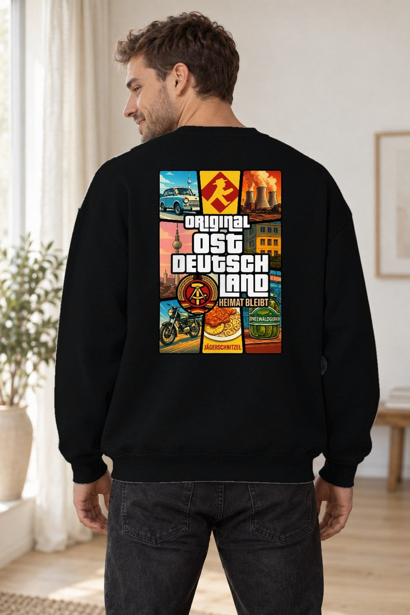 Ostalgie Sweatshirt „Original Ostdeutschland – Heimat bleibt“