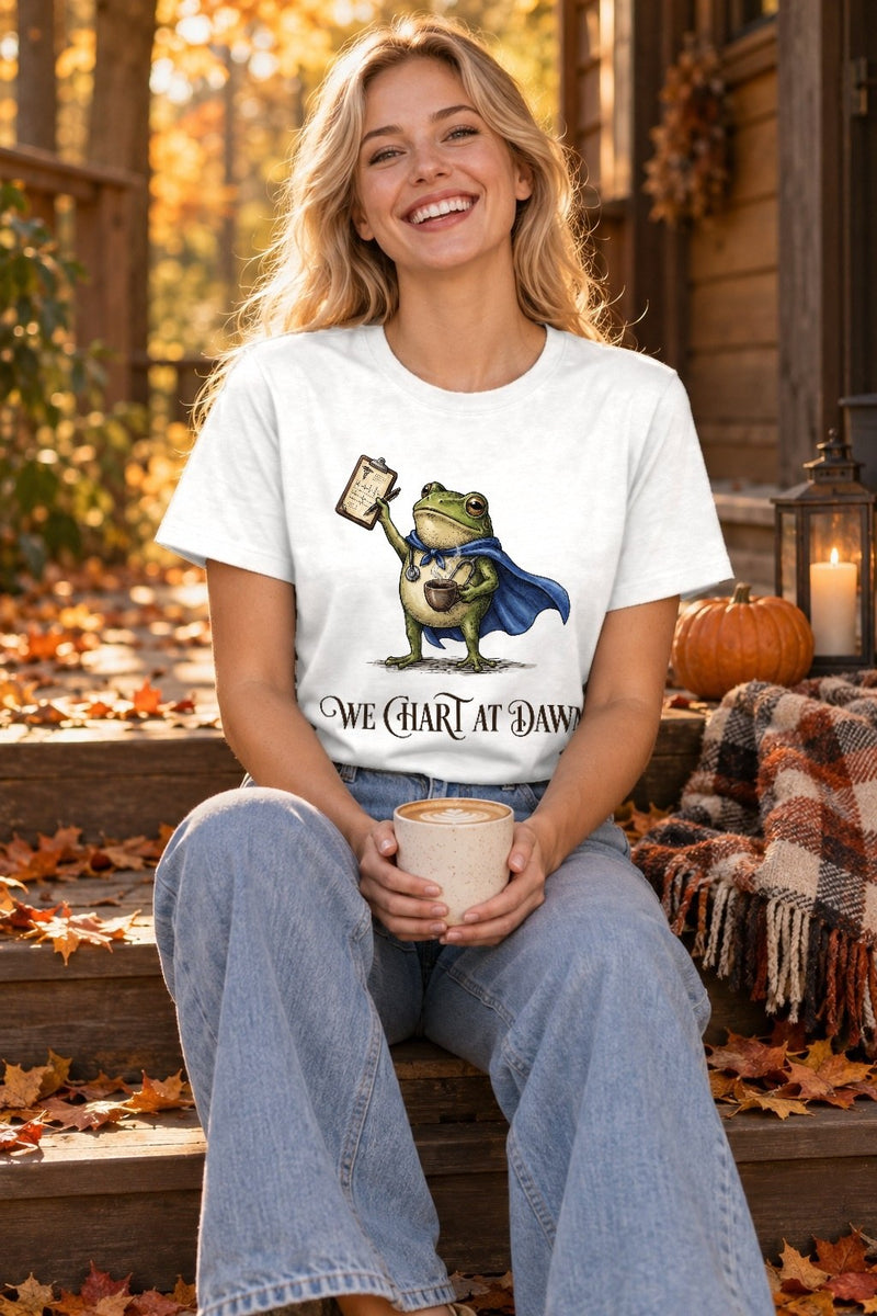 Pflege Shirt „We chart at dawn“