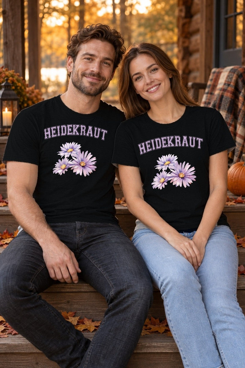 Blumen-Shirt „Heidekraut“ im College-Stil