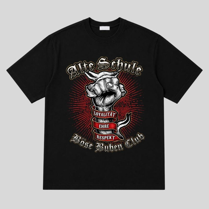 Alte Schule T-Shirt „Loyalität, Ehre, Respekt – Böse Buben Club“