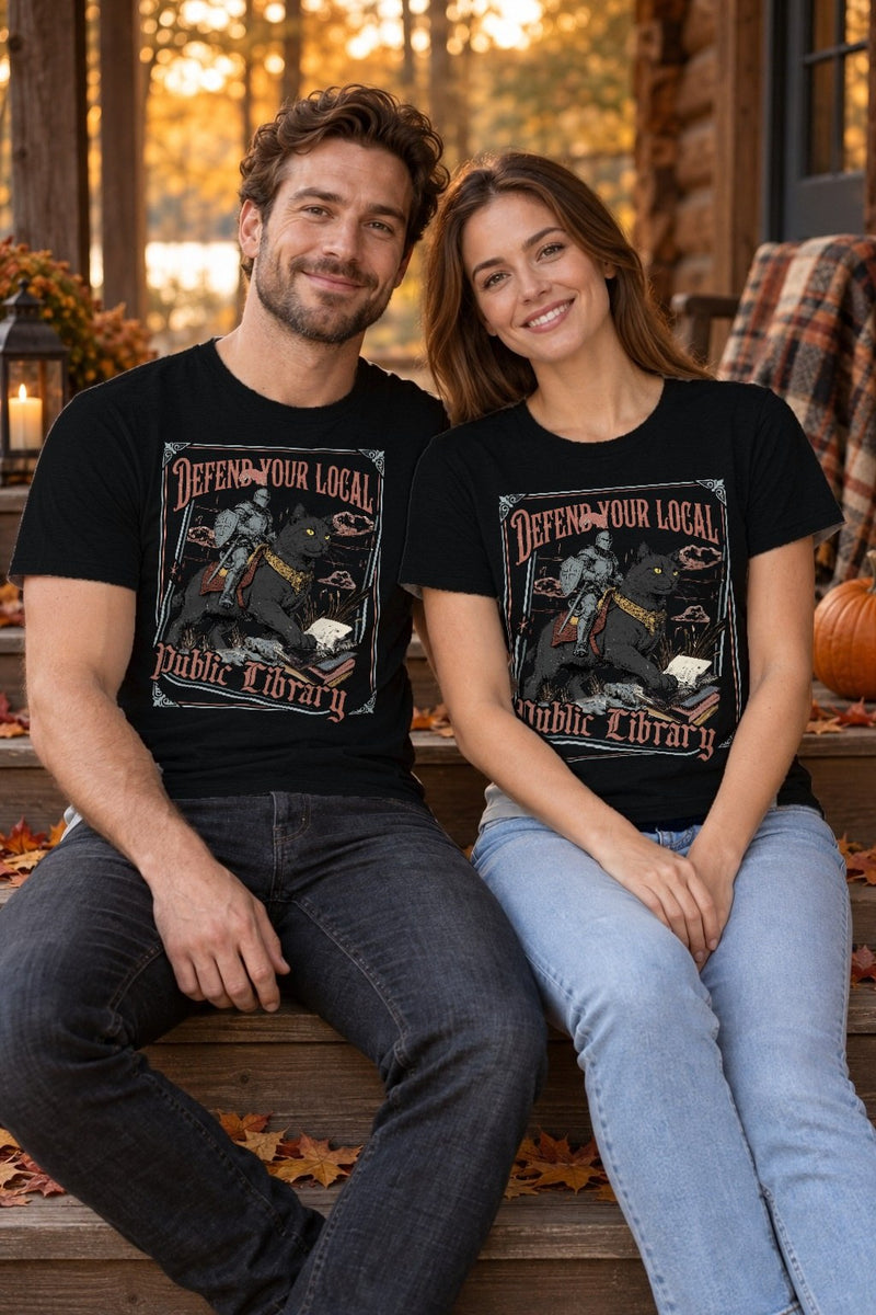 Bibliotheks-Shirt „Defend Your Local Public Library“